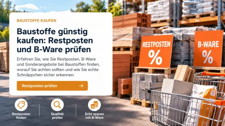 Baustoffe günstig kaufen
