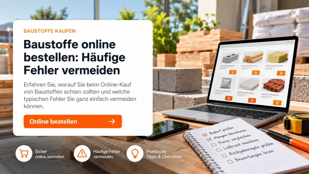 Baustoffe online bestellen