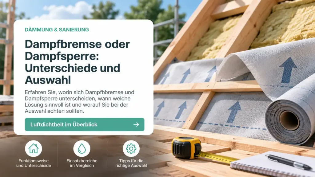 Dampfbremse oder Dampfsperre