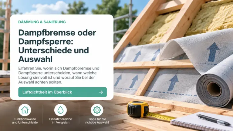 Dampfbremse oder Dampfsperre